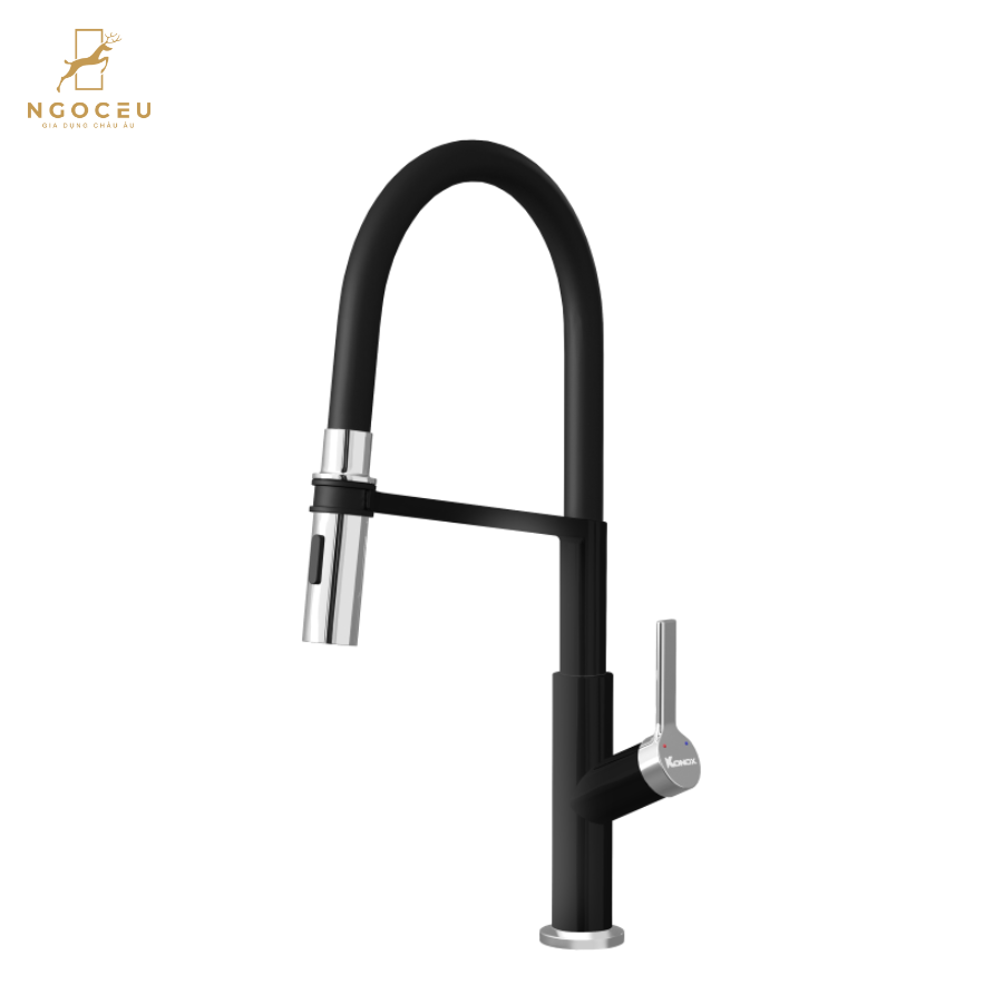 Vòi rửa bát thân mềm Tema Black