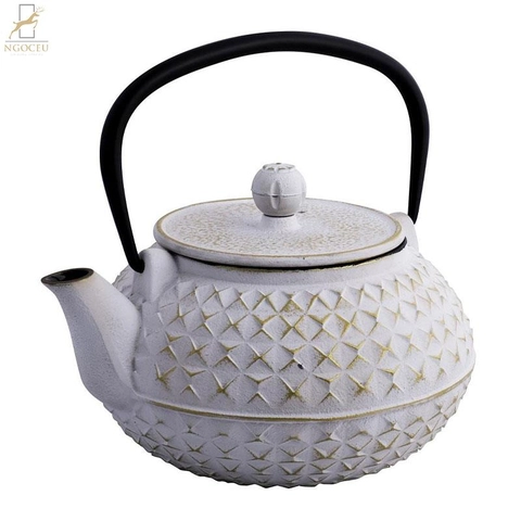 Ấm trà gang Avanti Empress Cast Iron 900ml - Màu Trắng