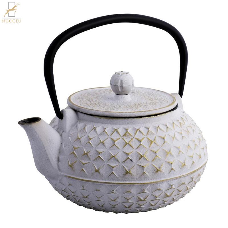 Ấm trà gang Avanti Empress Cast Iron 900ml - Màu Trắng