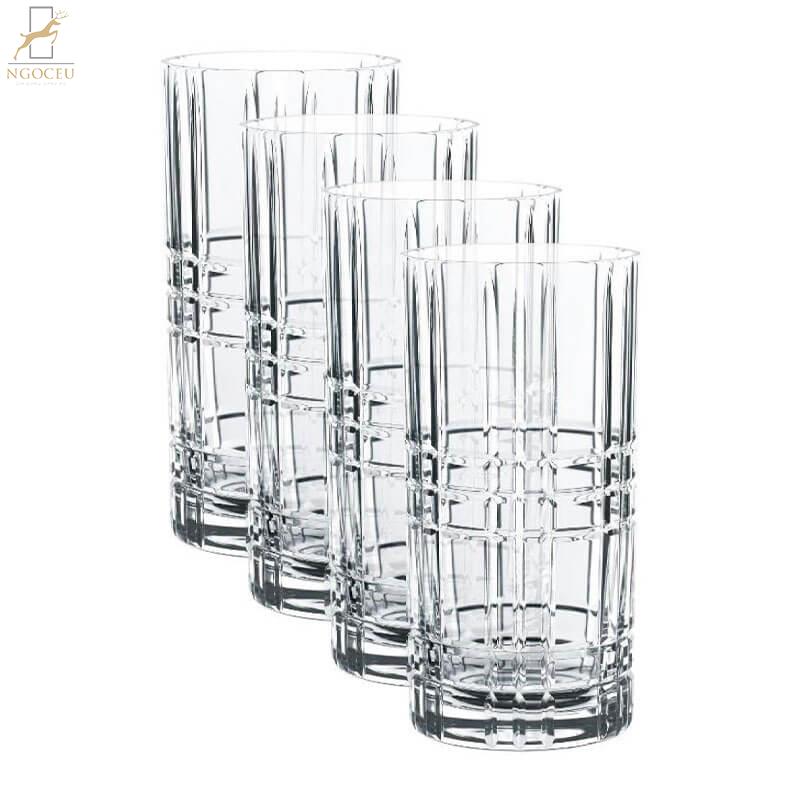 Bộ cốc 4 cốc pha lê Square Longdrink Glass Nachtmann Germany