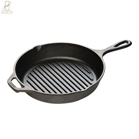 Chảo gang Lodge nướng có rãnh tròn 26 cm - L8GP3