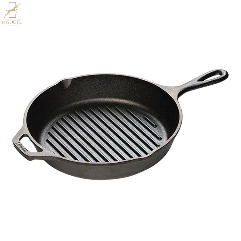 Chảo gang Lodge nướng có rãnh tròn 26 cm - L8GP3