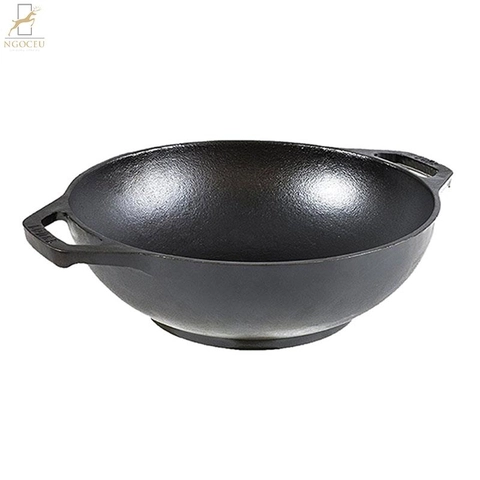 Chảo gang Lodge sâu lòng có 2 quai cầm 23cm – L9MW