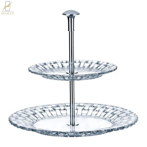 Set đĩa 2 tầng Pha lê Nachtmann Bossa Nova 78538 Etagere Klein 23 – 15cm
