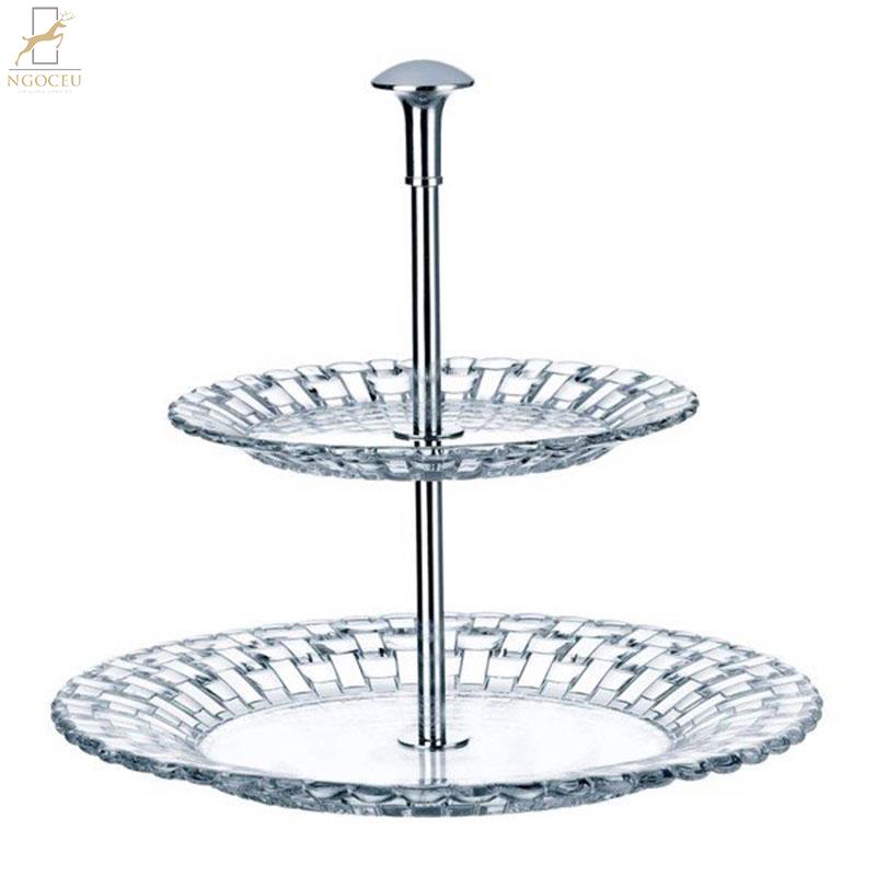 Set đĩa 2 tầng Pha lê Nachtmann Bossa Nova 78538 Etagere Klein 23 – 15cm