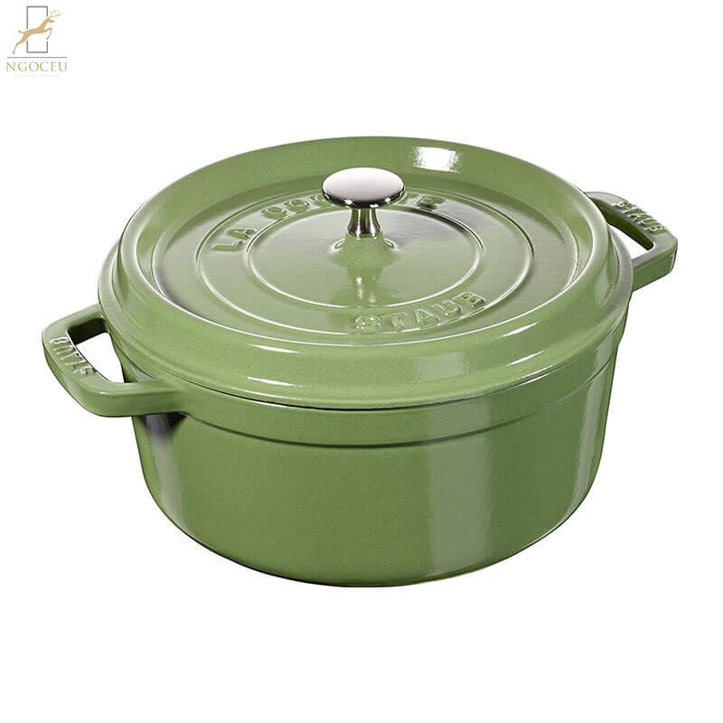 Staub – Nồi gang tròn Màu Xanh Cốm – 20cm