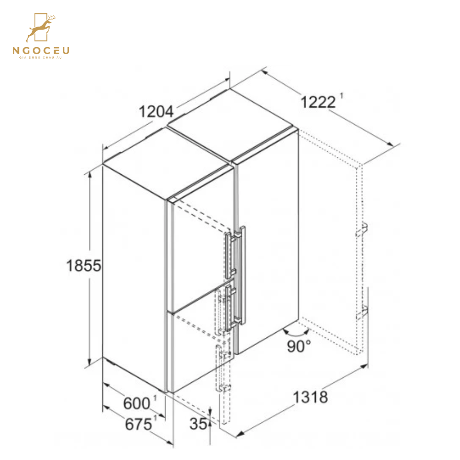 Tủ lạnh 714L - Liebherr XRCsd 5255 Prime BioFresh NoFrost Side By Side