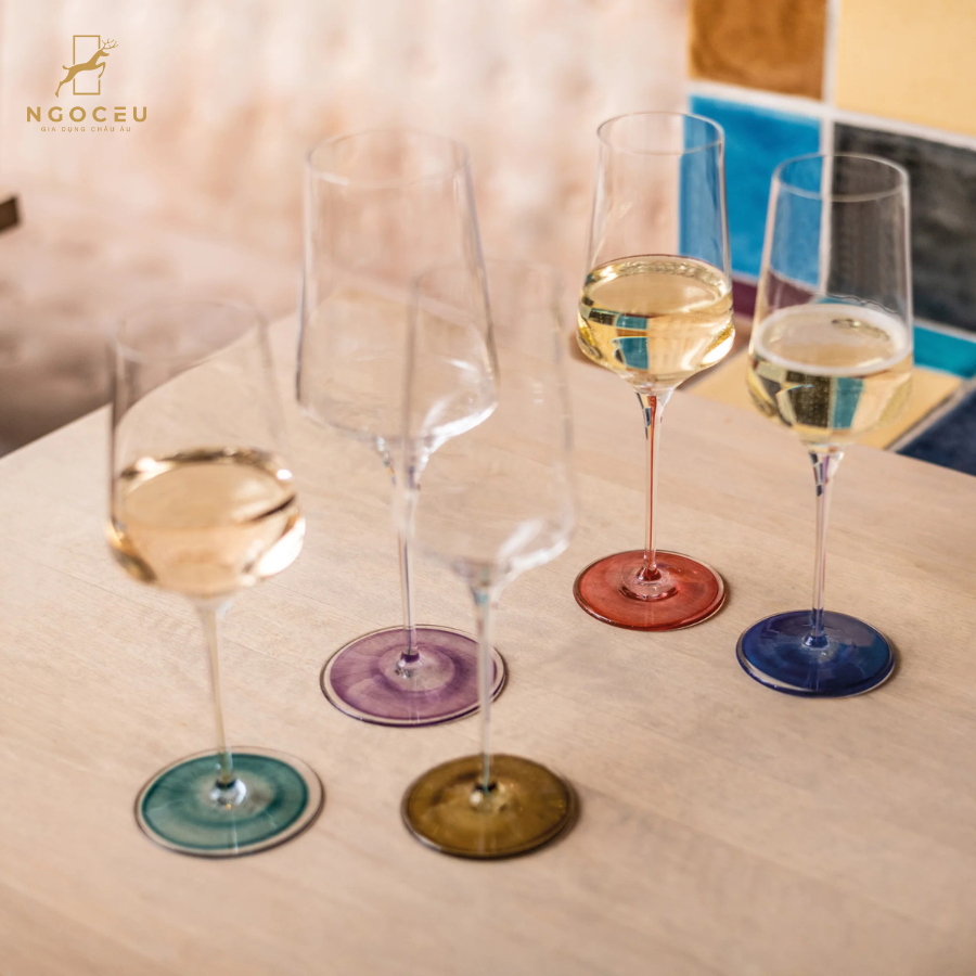 Ly rượu champaign pha lê Zwiesel Glas Ink 123420 400ml - Màu xanh đất son