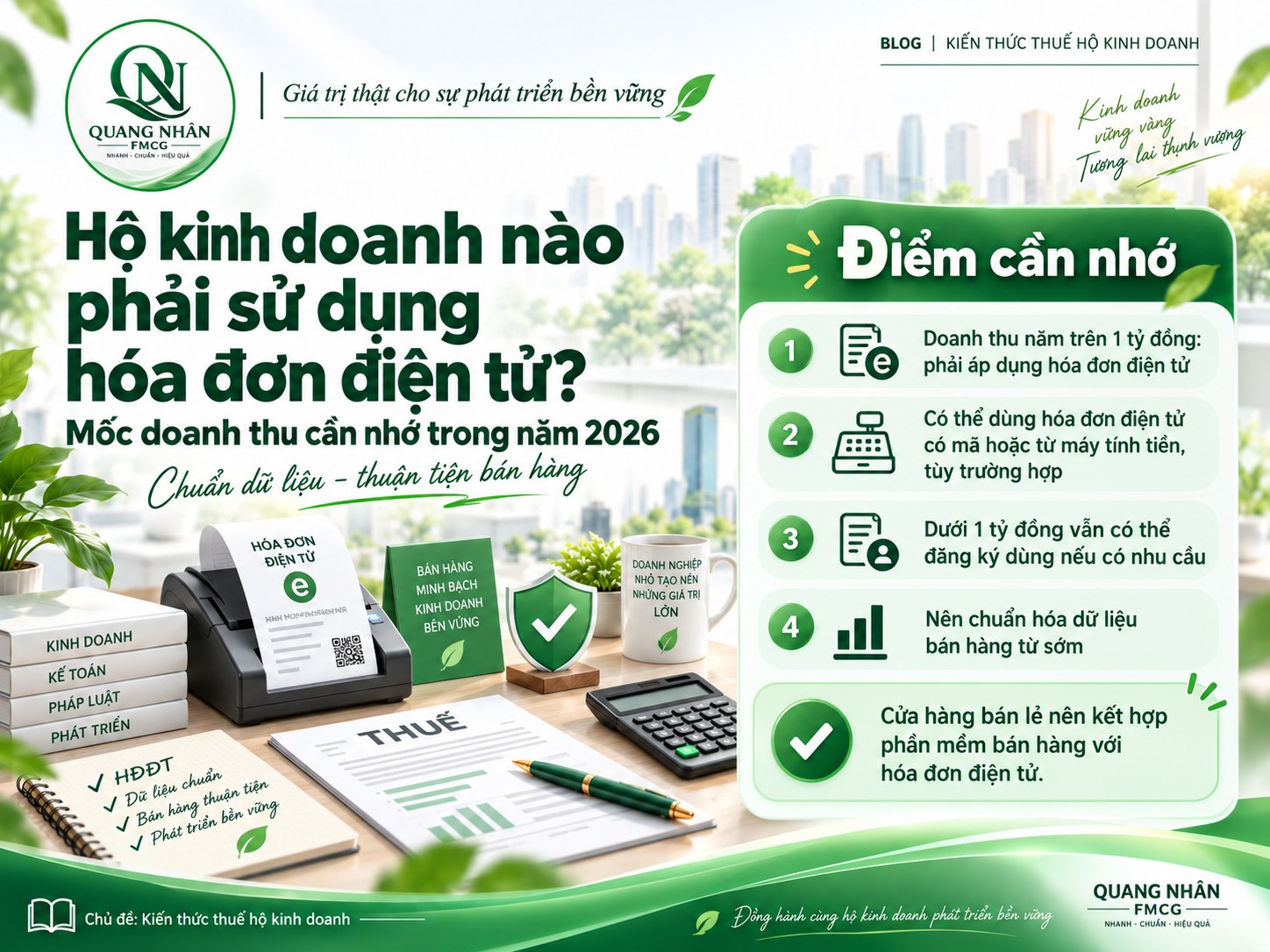 Hộ kinh doanh nào phải sử dụng hóa đơn điện tử ?