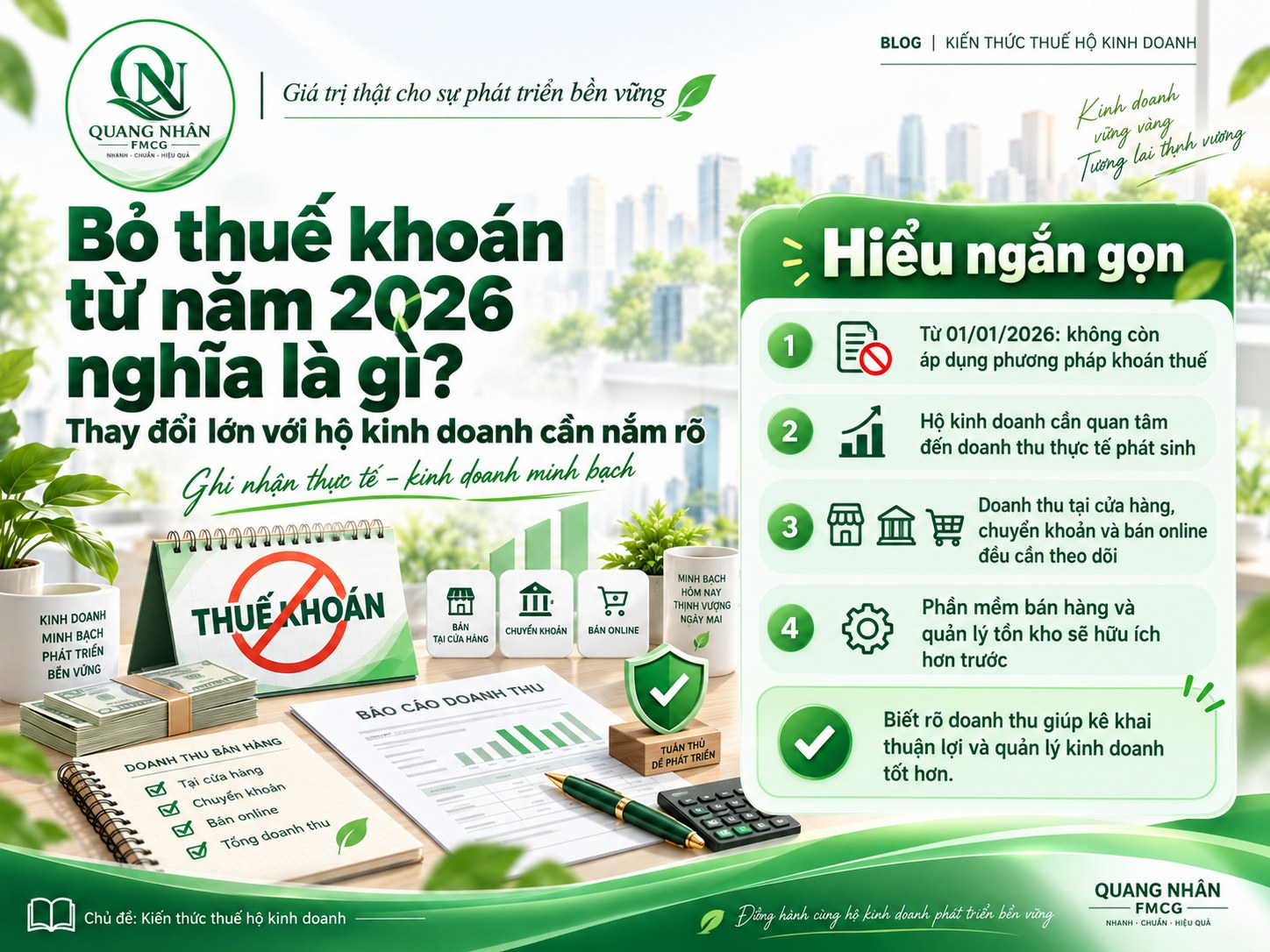 Bỏ thuế khoán từ năm 2026 nghĩa là gì ?