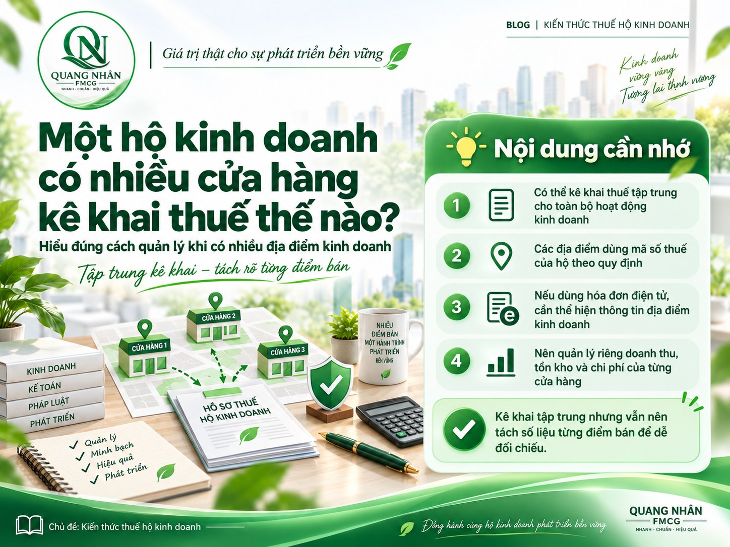 Một hộ kinh doanh có nhiều cửa hàng kê khai thuế thế nào ?