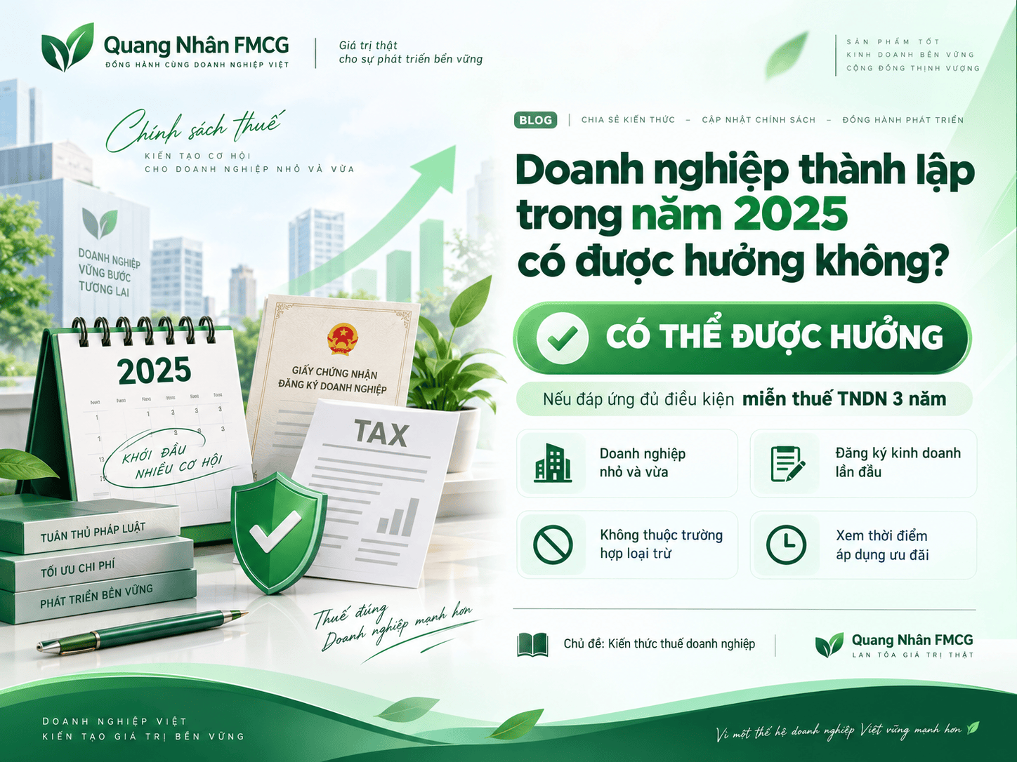 Chính sách miễn thuế TNDN 3 năm là gì?
