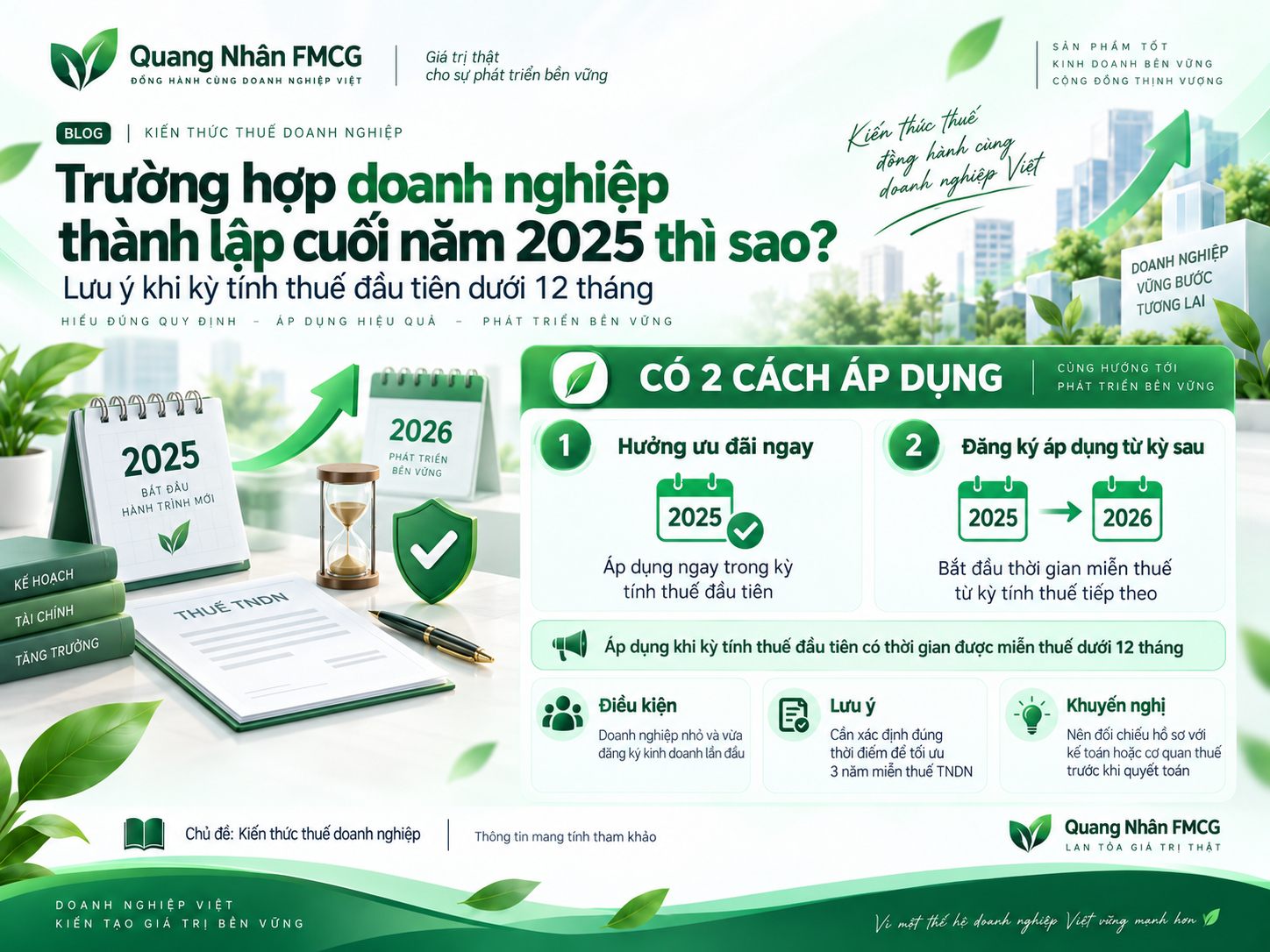 Trường hợp doanh nghiệp thành lập cuối năm 2025 thì sao?