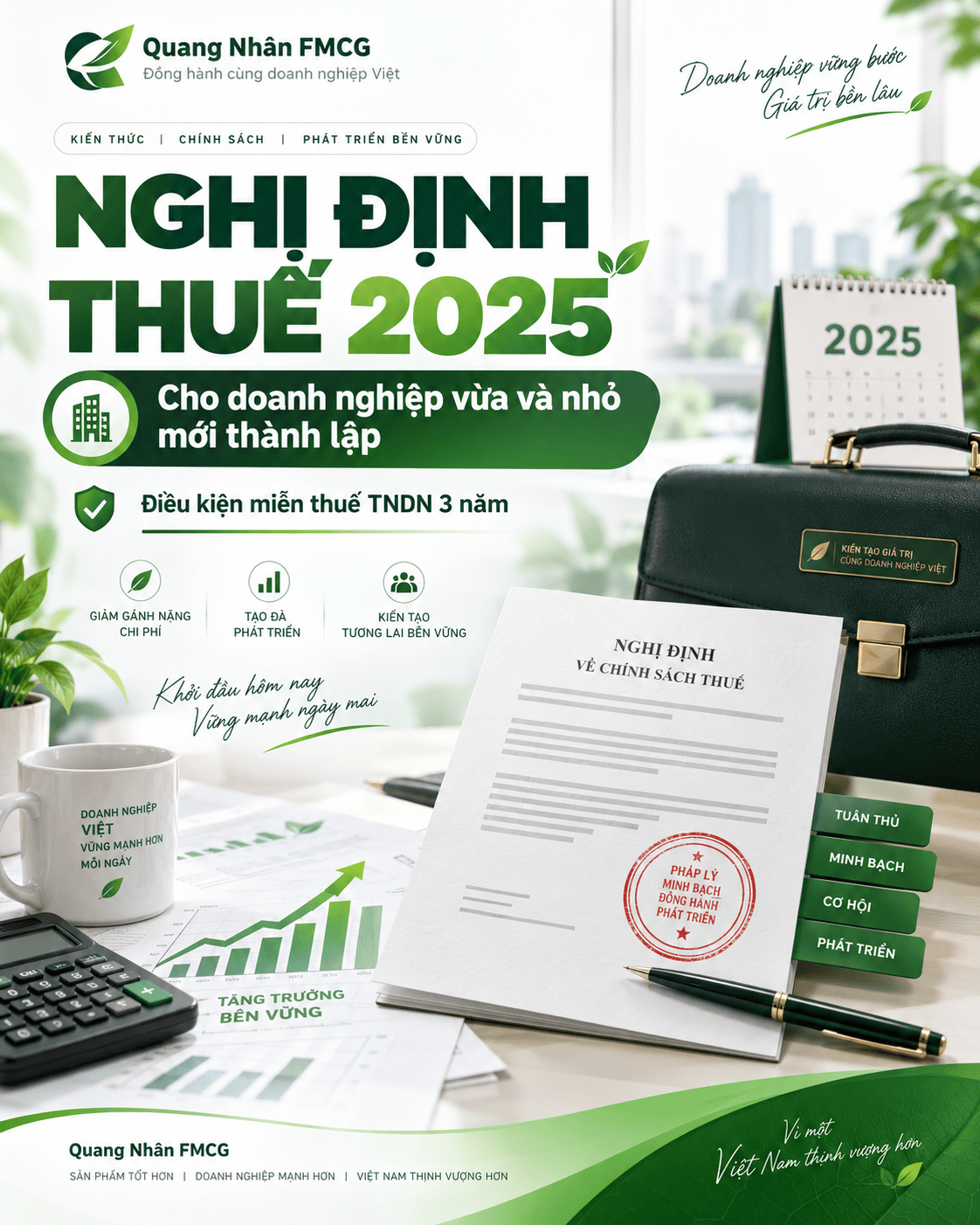 Doanh nghiệp nhỏ và vừa thành lập năm 2025 có được miễn thuế TNDN 3 năm?