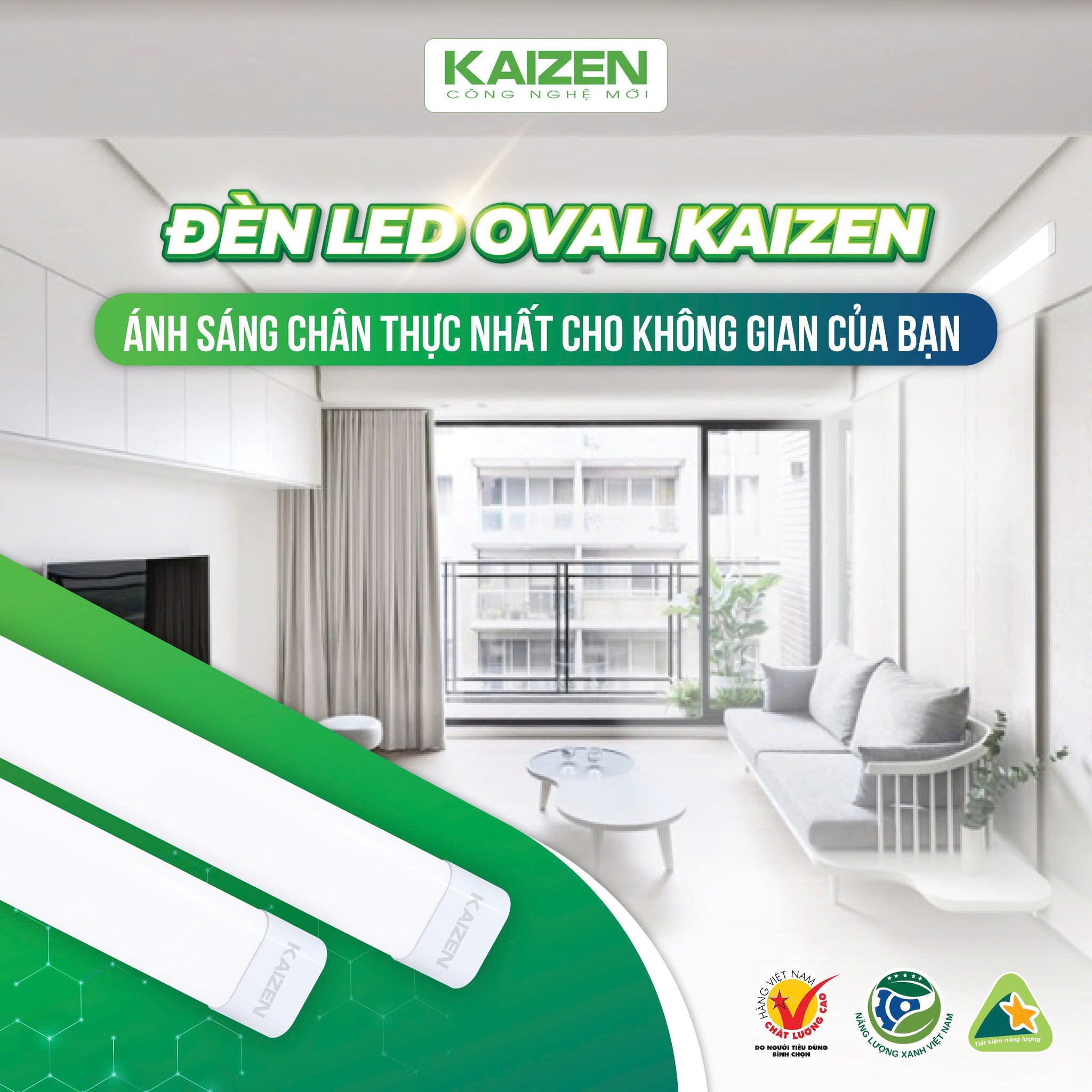 ĐÈN LED OVAL KAIZEN - LỰA CHỌN HOÀN HẢO CHO KHÔNG GIAN SỐNG HIỆN ĐẠI