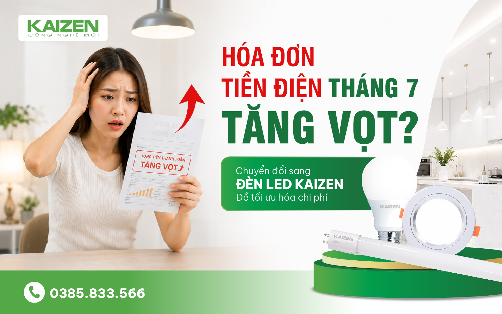 BẬT MÍ CÁCH TỐI ƯU HÓA ĐƠN TIỀN ĐIỆN MÙA NẮNG NÓNG VỚI ĐÈN LED KAIZEN