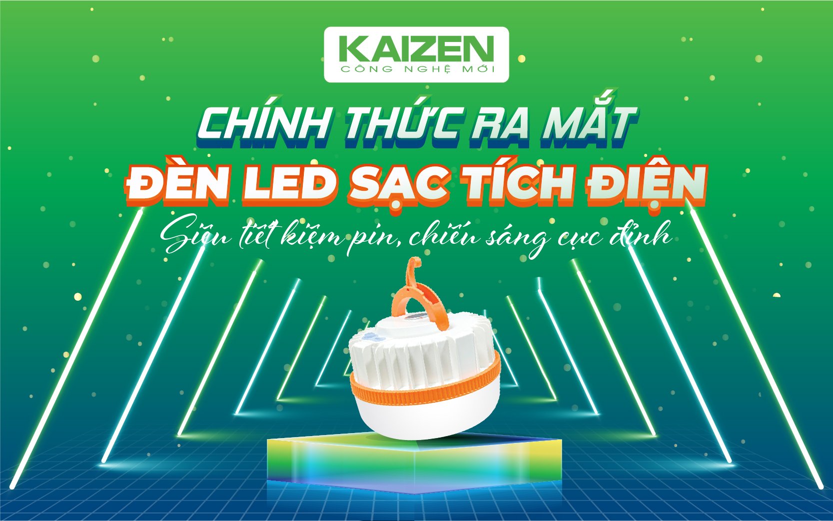 Kaizen ra mắt sản phẩm “Đèn LED sạc tích điện Apollo thế hệ mới”