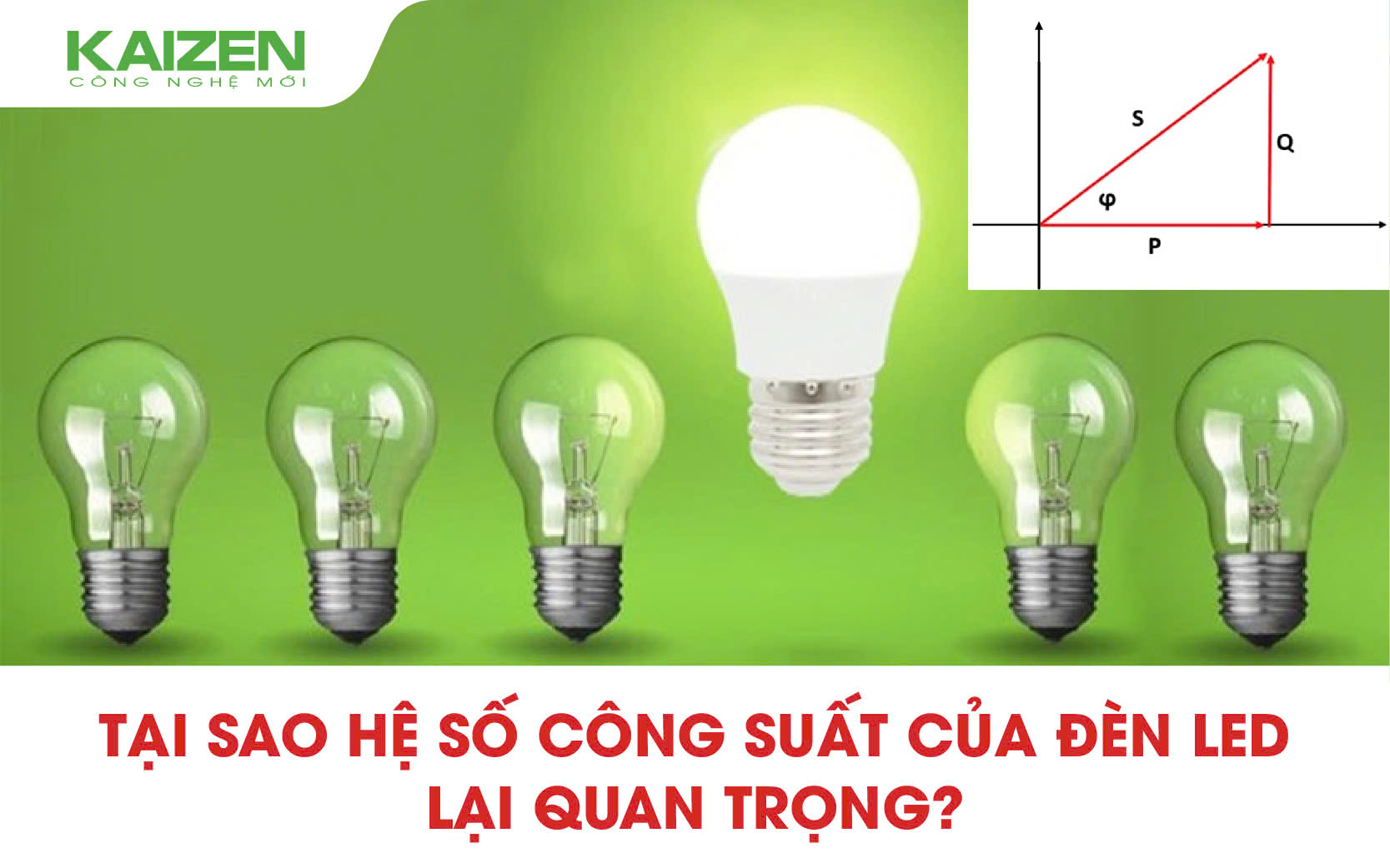 Tại sao hệ số công suất của đèn LED lại quan trọng?