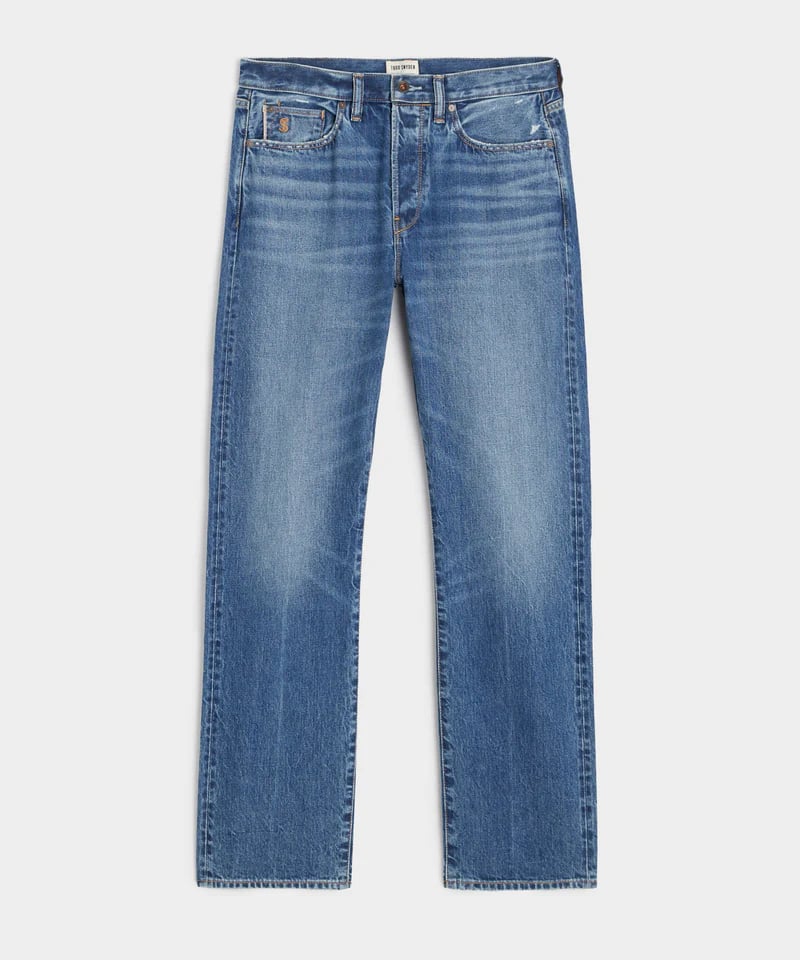 Quần Jean Straight Selvedge Destroyed T.S