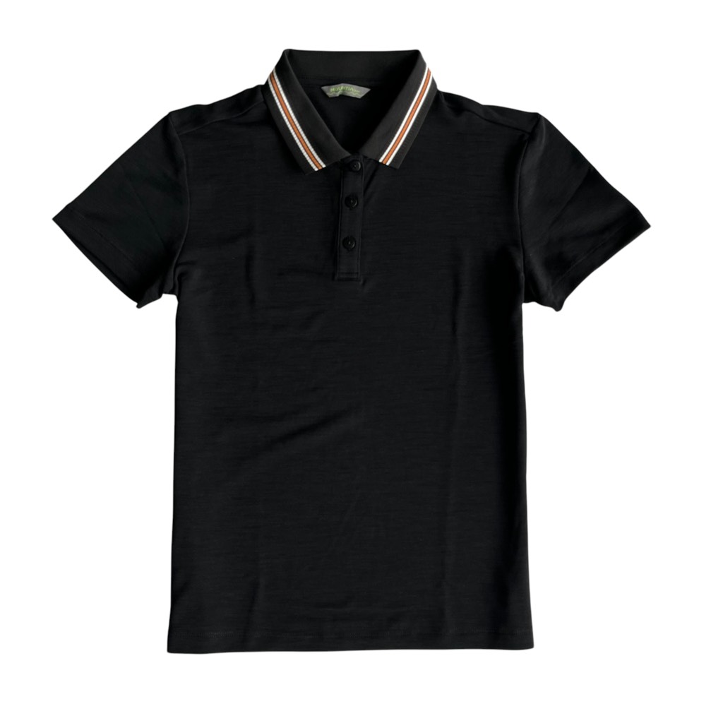 Áo Polo cộc tay nữ Mountia striped neck
