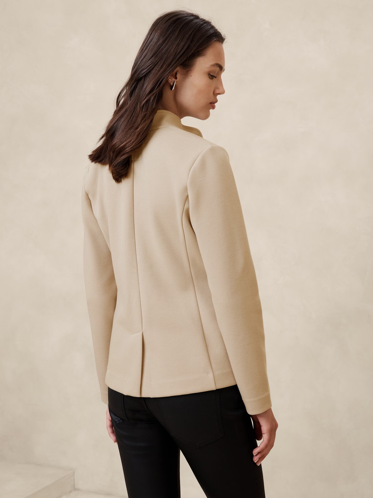 Áo khoác Nữ Band Collar Blazer Banana Republic