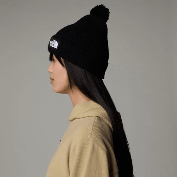 Mũ len Box Pom Beanie TNF
