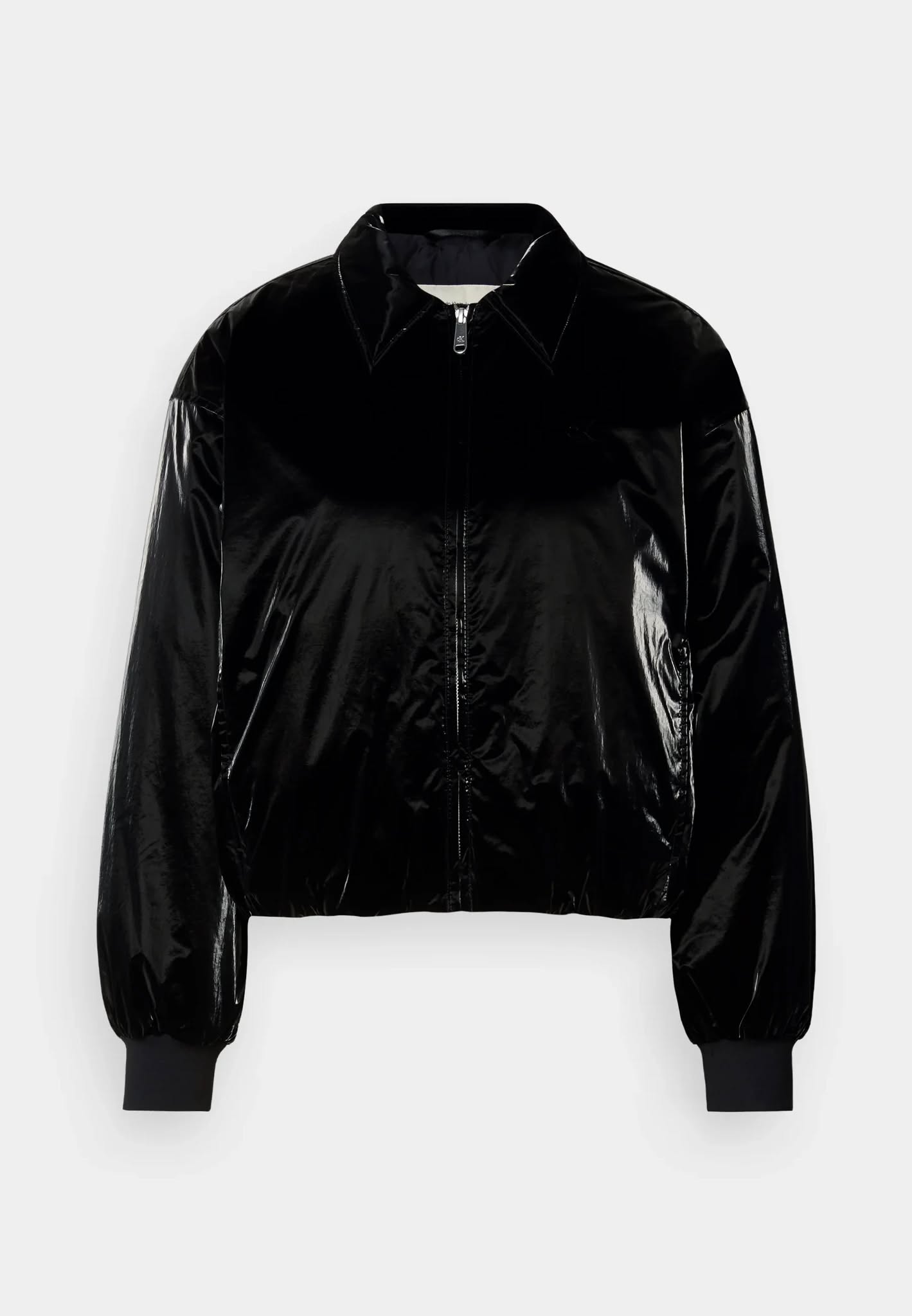 Áo khoác trần bông nữ Calvin dáng crop