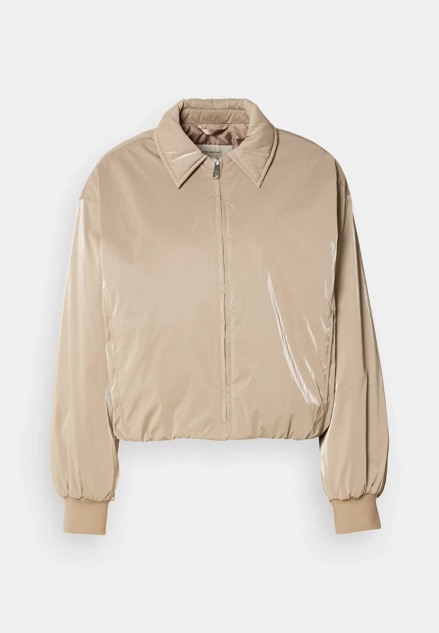 Áo khoác trần bông nữ Calvin dáng crop