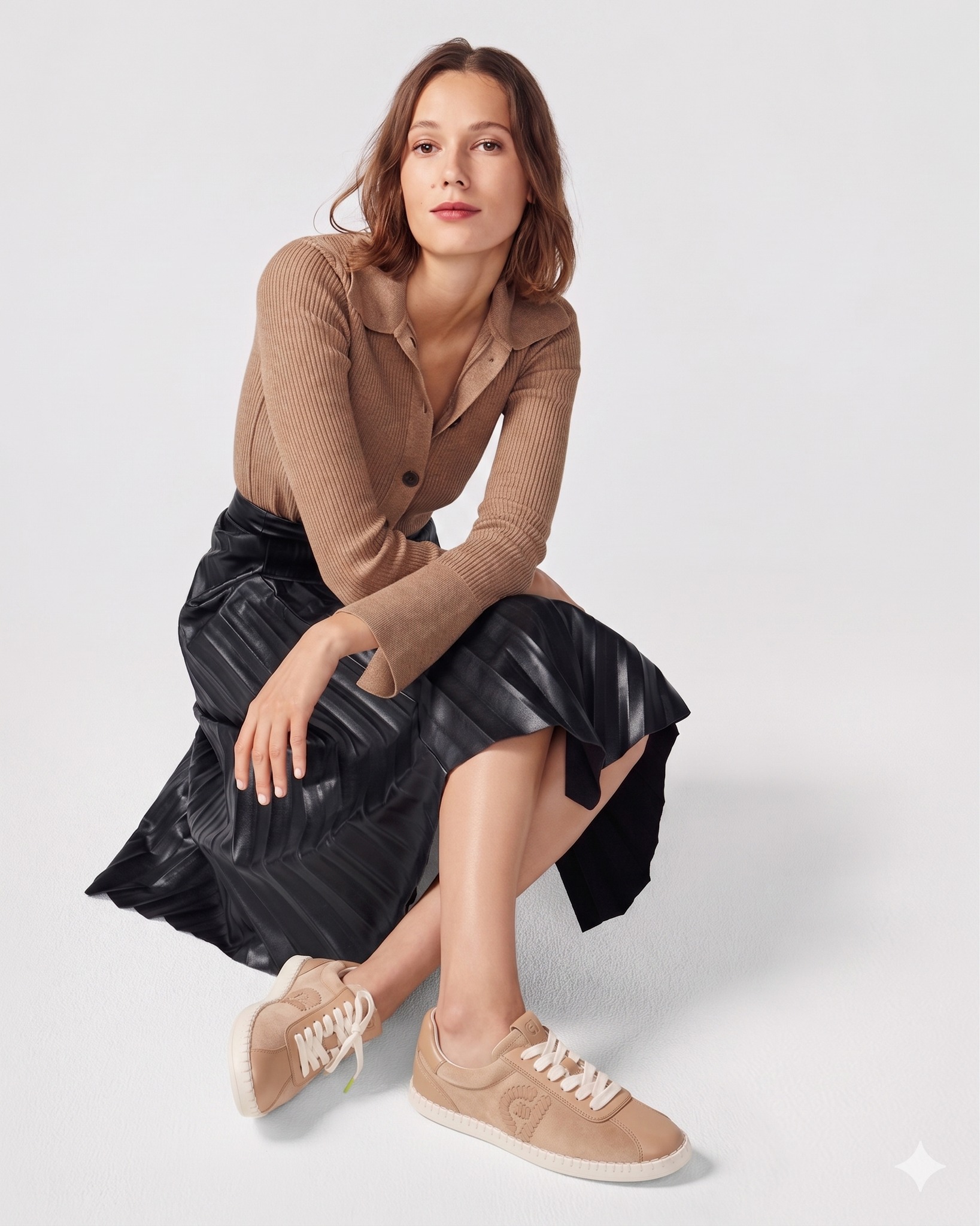 Giày nữ Cole Haan hoạ tiết thêu phối da