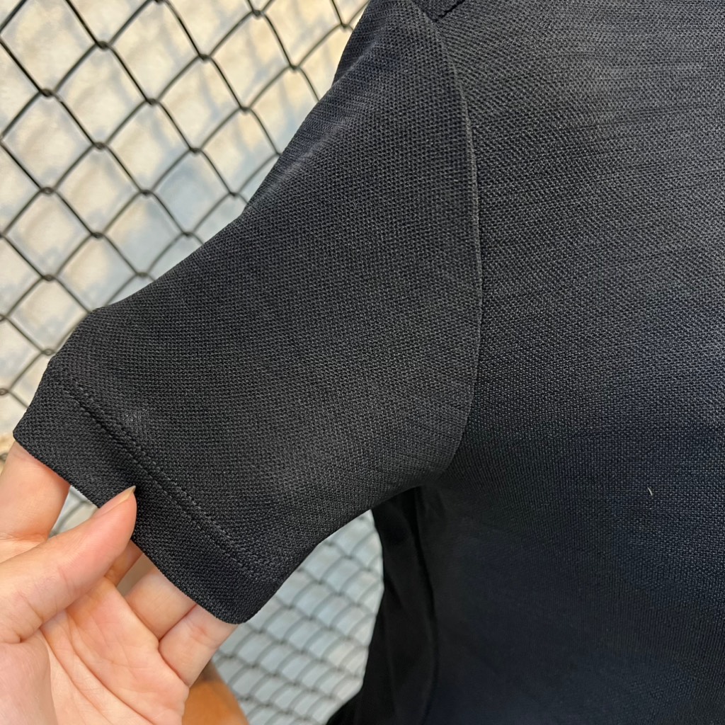 Áo Polo cộc tay nữ Mountia striped neck