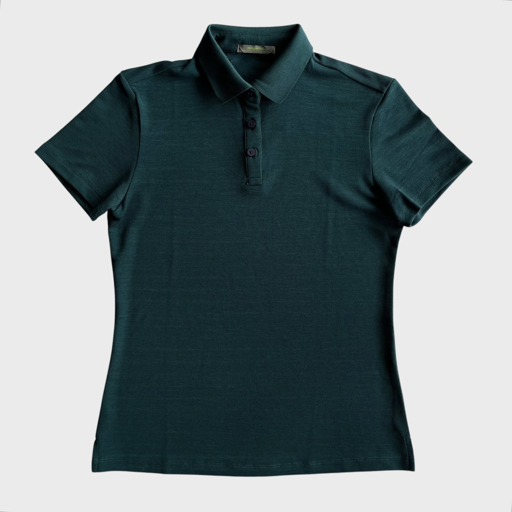 Áo Polo cộc tay nữ Mountia striped neck