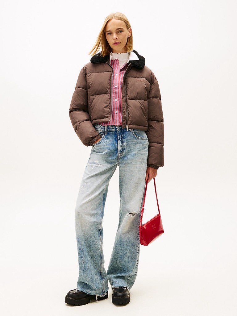 Áo khoác croptop nữ Tommy