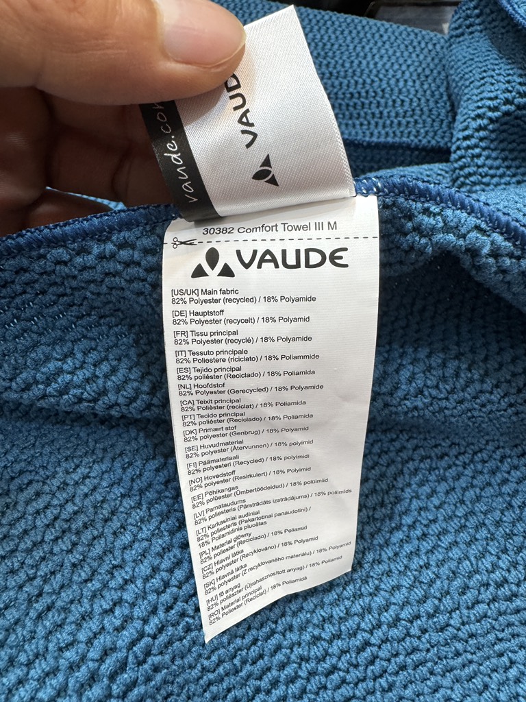Khăn thể thao Vaude Comfort Towel III M - Thấm Hút Nhanh, Mềm Mại, Cho Mọi Chuyến Đi