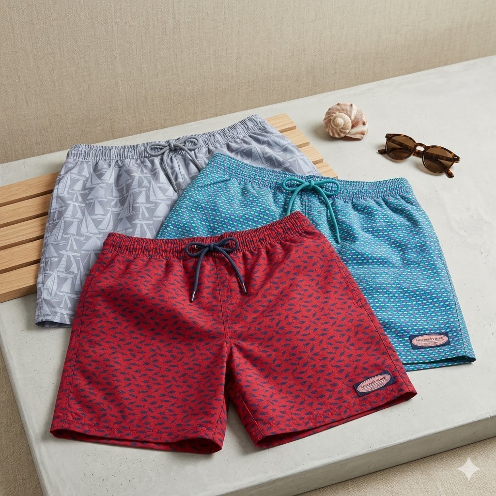 Short biển Kid 7 Inch Printed Chappy Vines