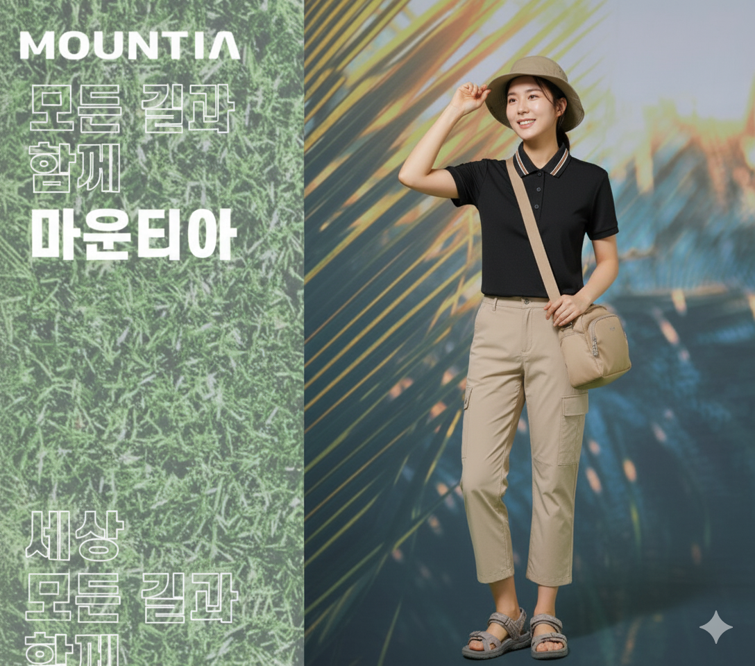 Áo Polo cộc tay nữ Mountia striped neck