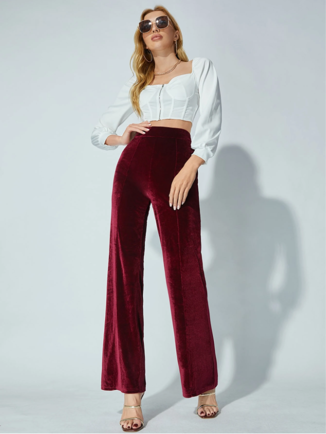 Quần dài nhung nữ Olivia Lauren