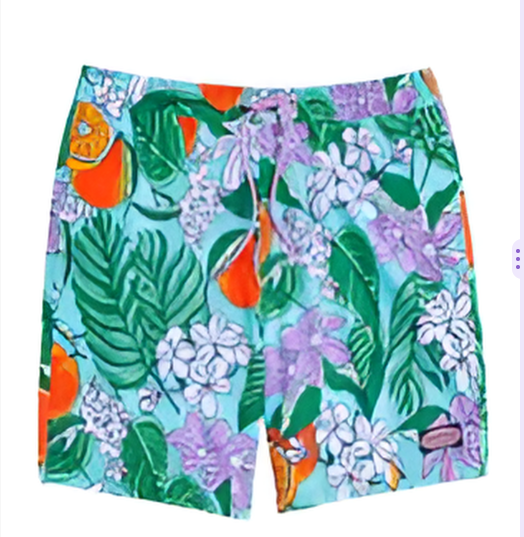 Short biển Kid 7 Inch Printed Chappy Vines