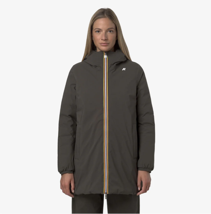 Áo khoác parka lông vũ nữ đảo chiều K-Way