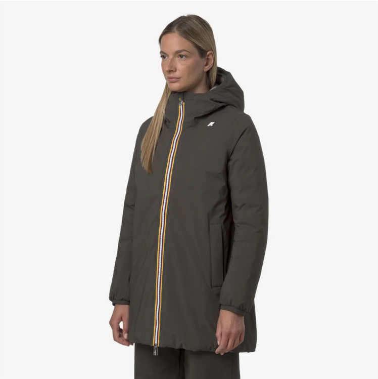 Áo khoác parka lông vũ nữ đảo chiều K-Way