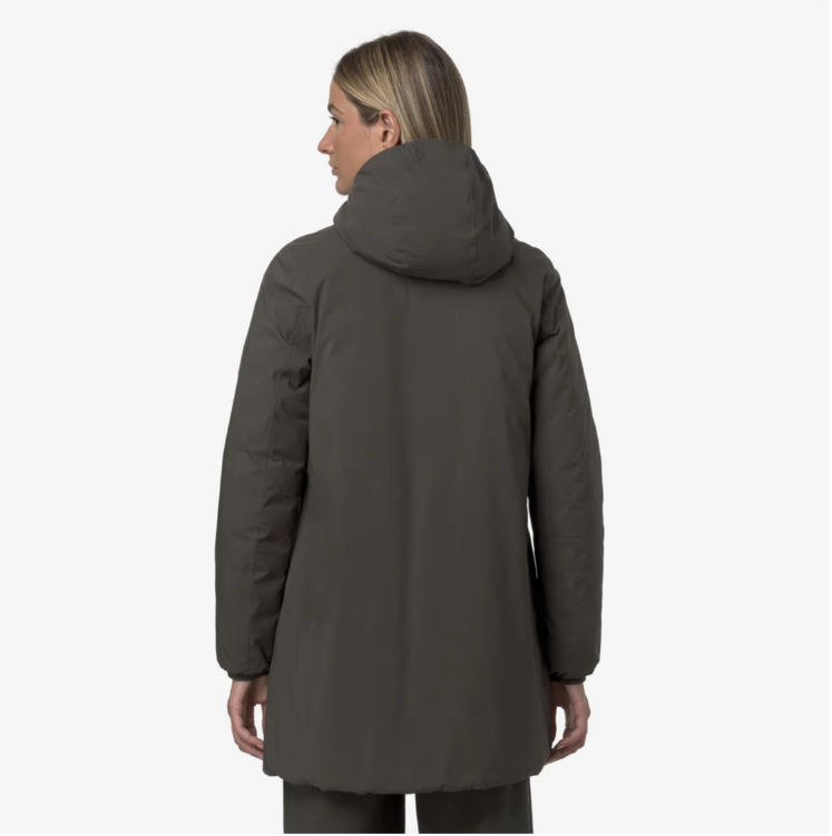 Áo khoác parka lông vũ nữ đảo chiều K-Way