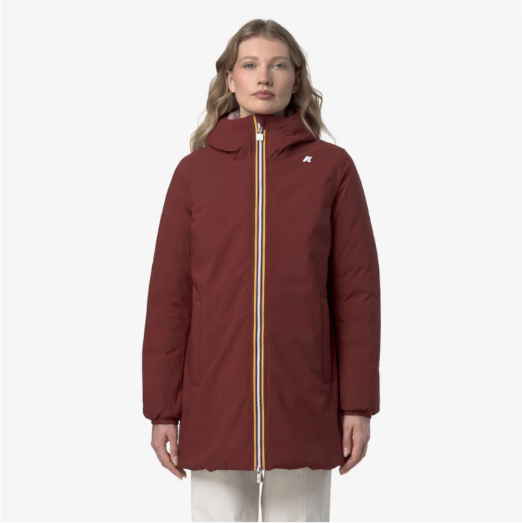 Áo khoác parka lông vũ nữ đảo chiều K-Way