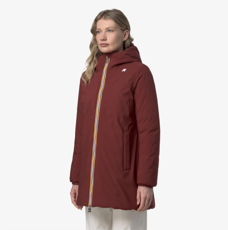 Áo khoác parka lông vũ nữ đảo chiều K-Way