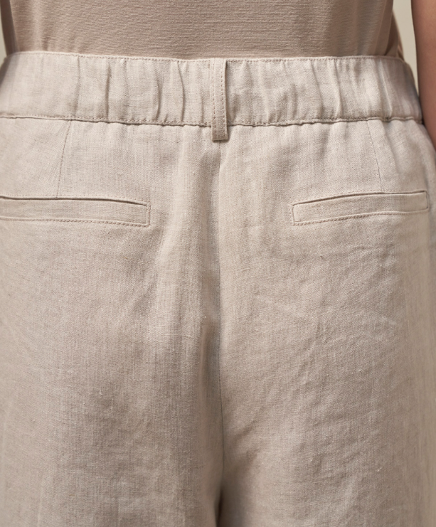 Quần ống rộng vải lanh Olivia Lauren