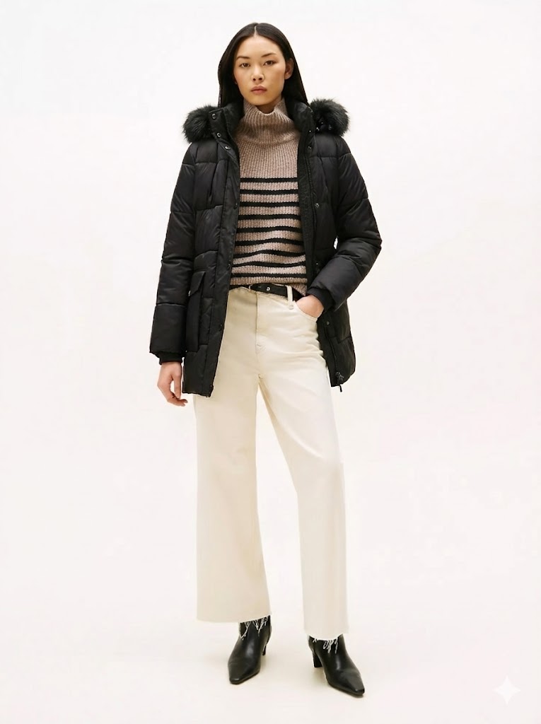 Áo khoác nữ parka trần bông Tommy Hilfiger