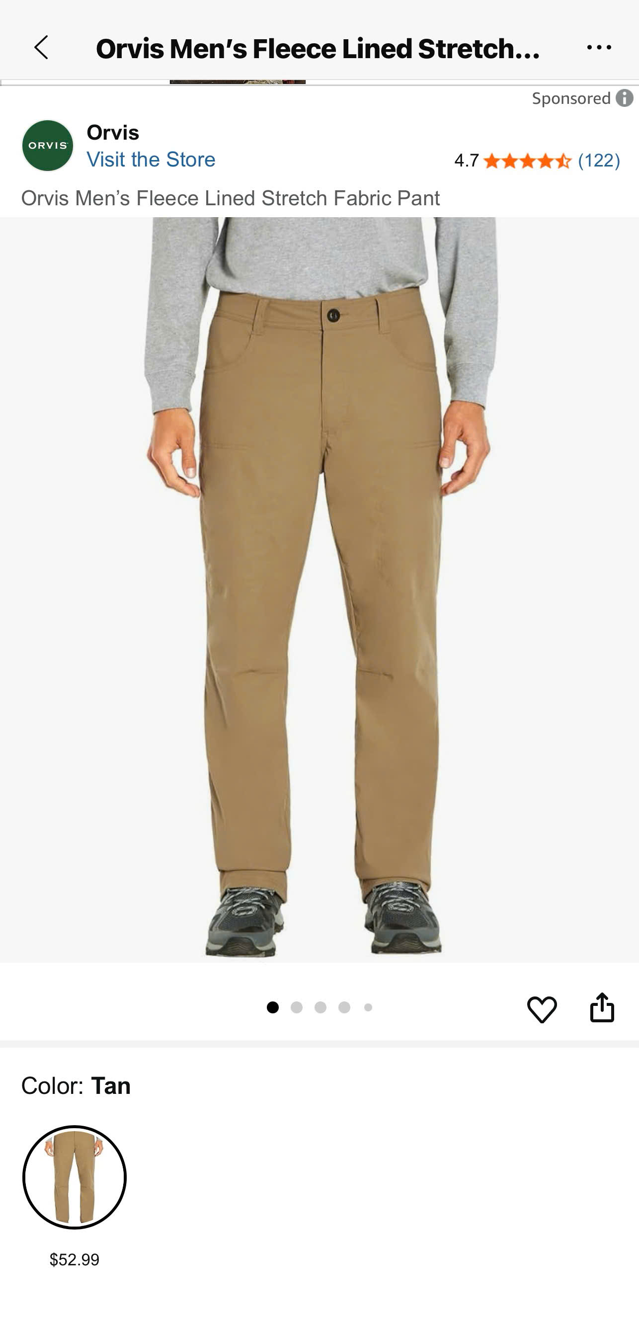 Quần dài lót lông cừu Orvis