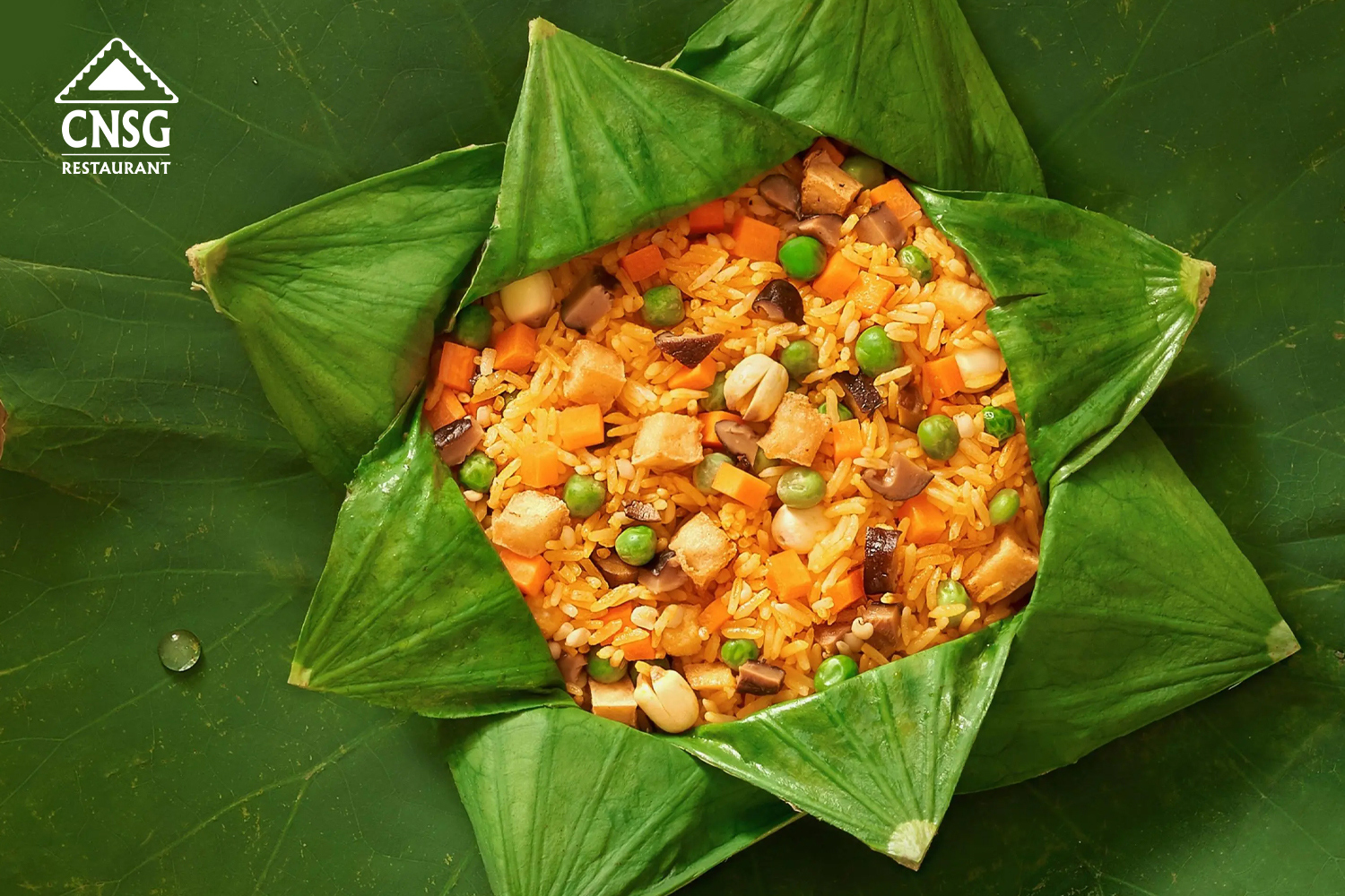 Cơm chiên lá sen chay