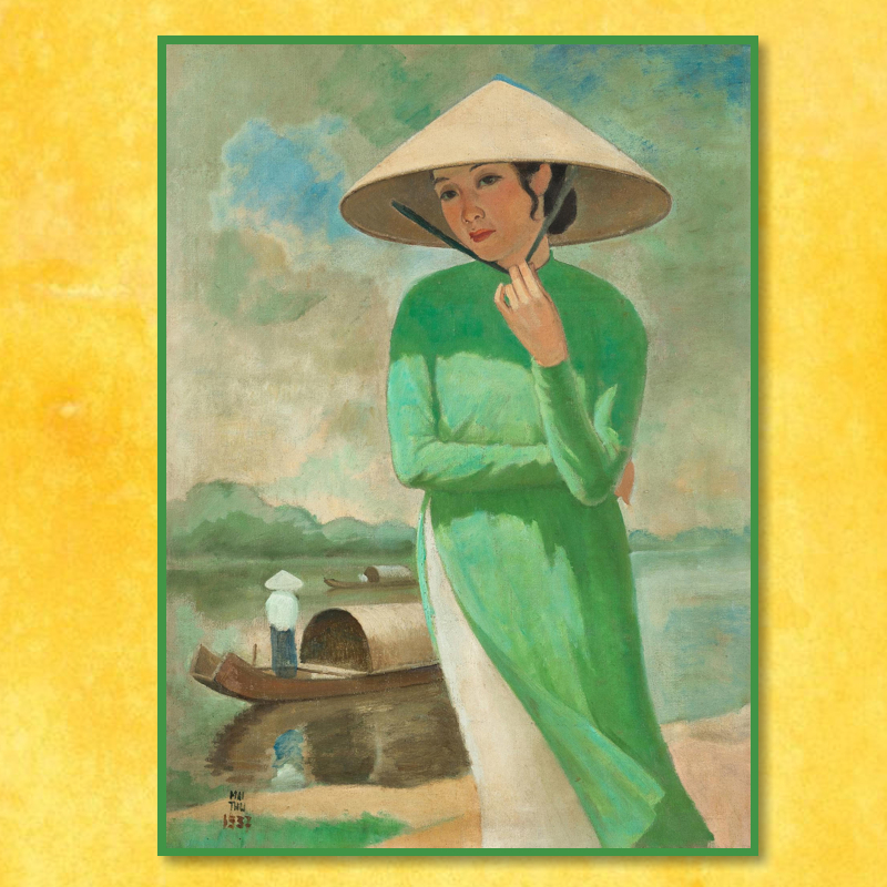 Người phụ nữ đội nón lá bên sông (~1,5 triệu USD)