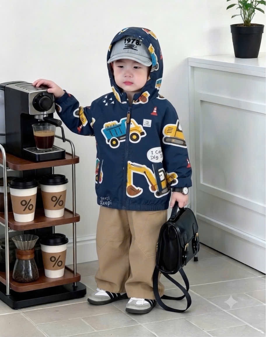 Bt1048- Áo khoác gió oto minibebe