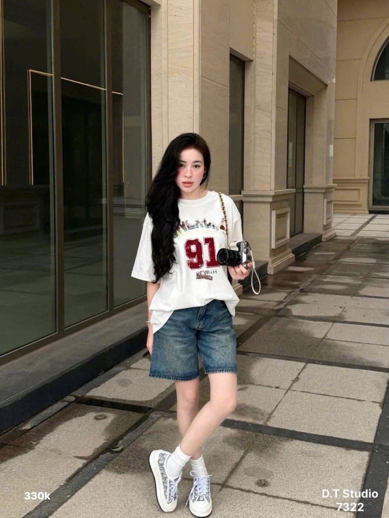 QUAN103- Quần jean lửng thêu túi