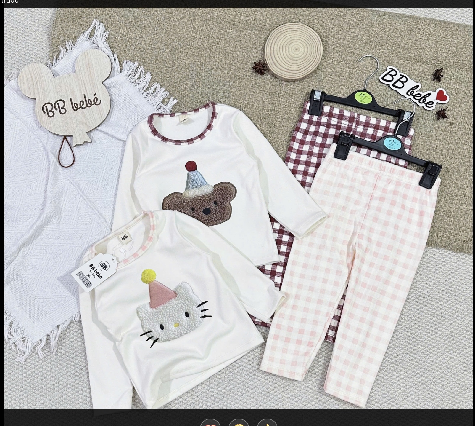 cb416- combo 2 bộ zio lông bé gái thêu xù hình thú